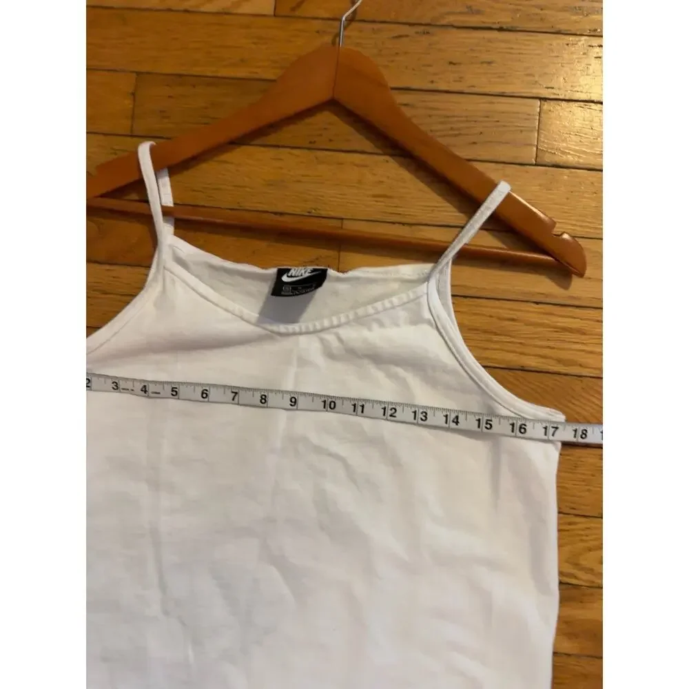 Nike Womens Medium White Peach Colorblock Slip Dress Beach Cover Up Midi M